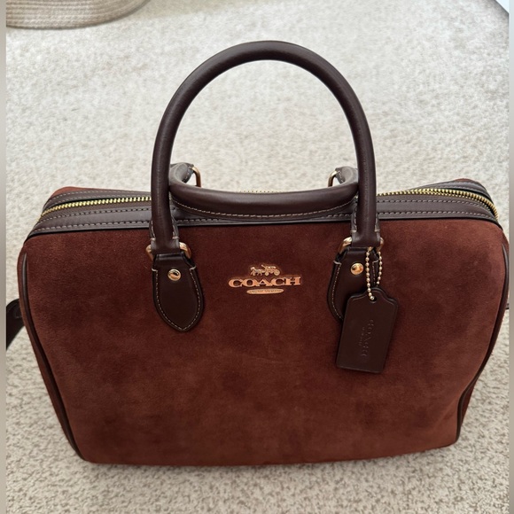 NWT Coach Suede Rowan Large Satchel Bag - Picture 2 of 15